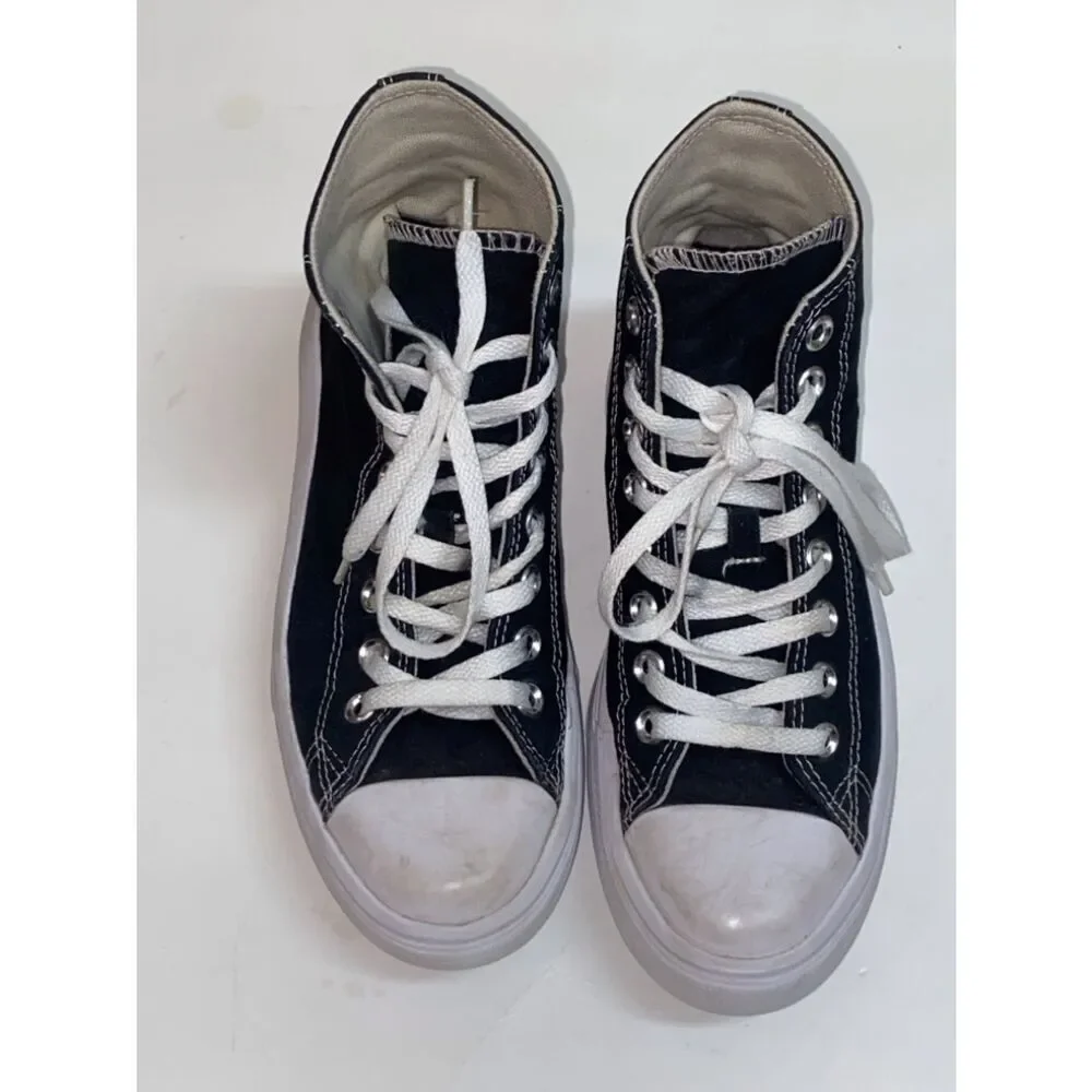 Converse Black and White Women’s Platforms High-Top Sneakers - All Star  Move